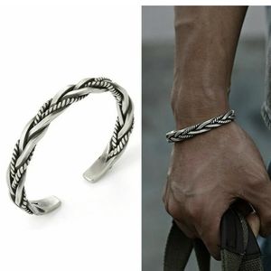 Sterling Silver 925 Plated Adjustable Men's Cuff Bracelet